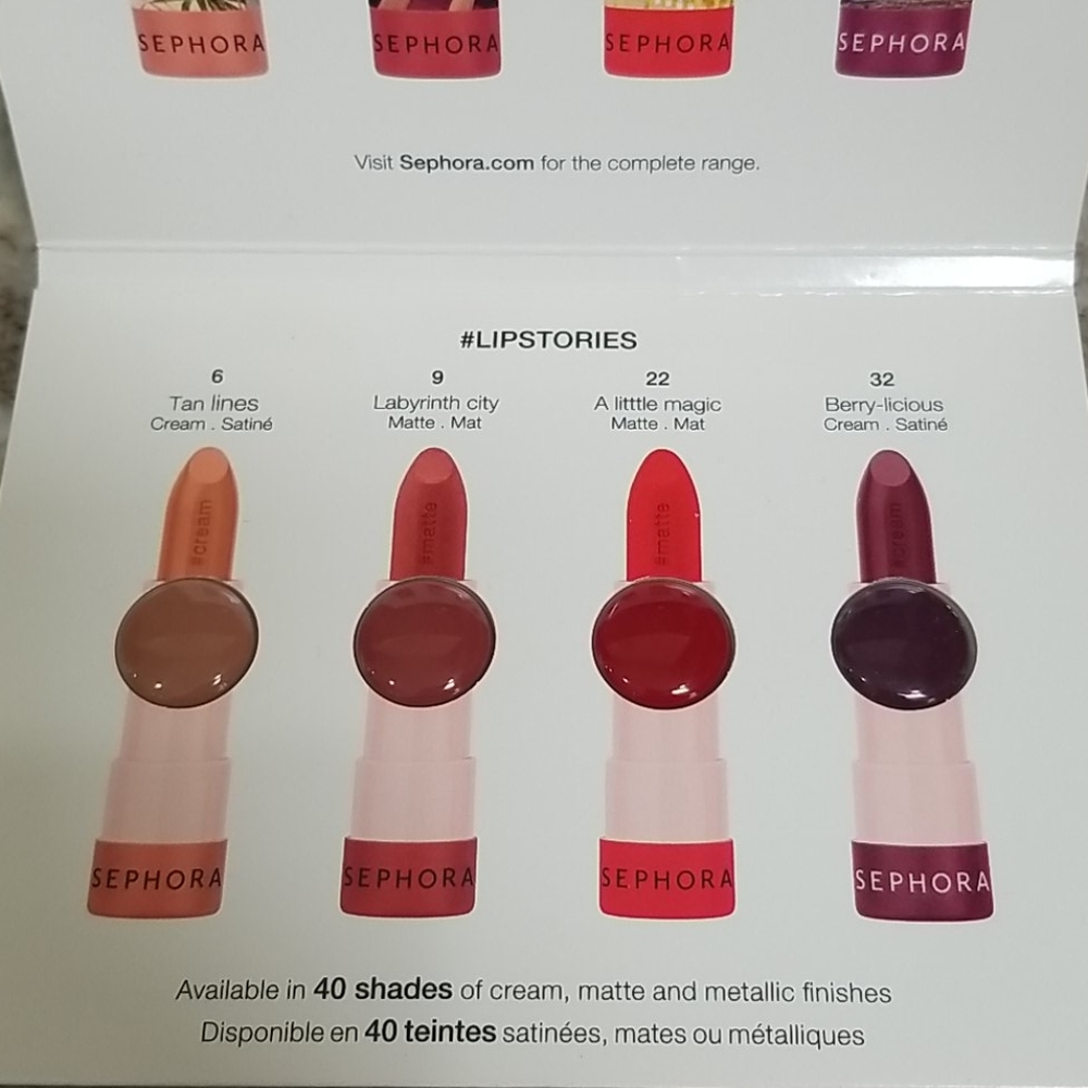 3/$10🎉HP🎉 Sephora Lipstories 4 Pack Sample